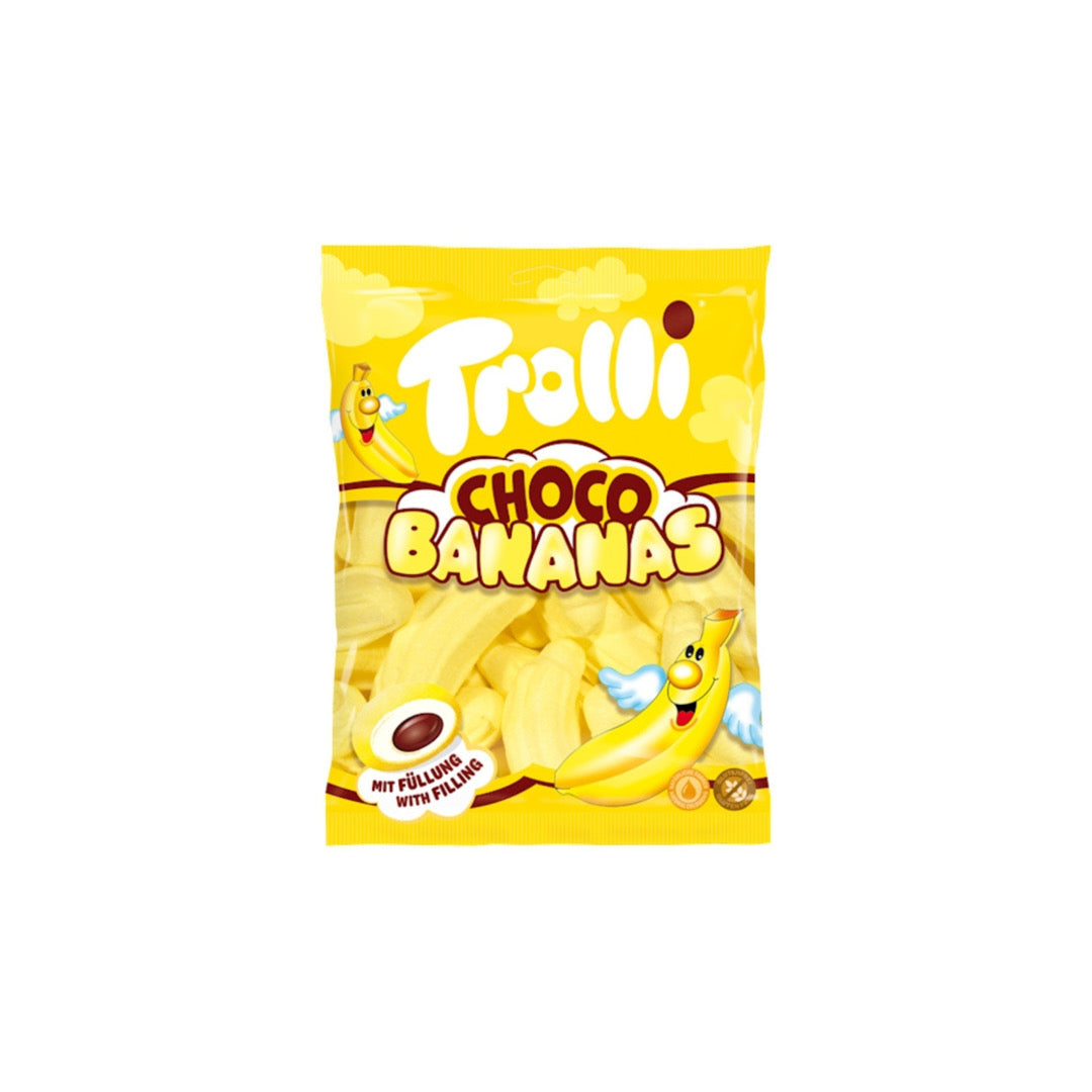 Trolli Choco Bananas Marshmallow Peg Bag (150g) - Germany