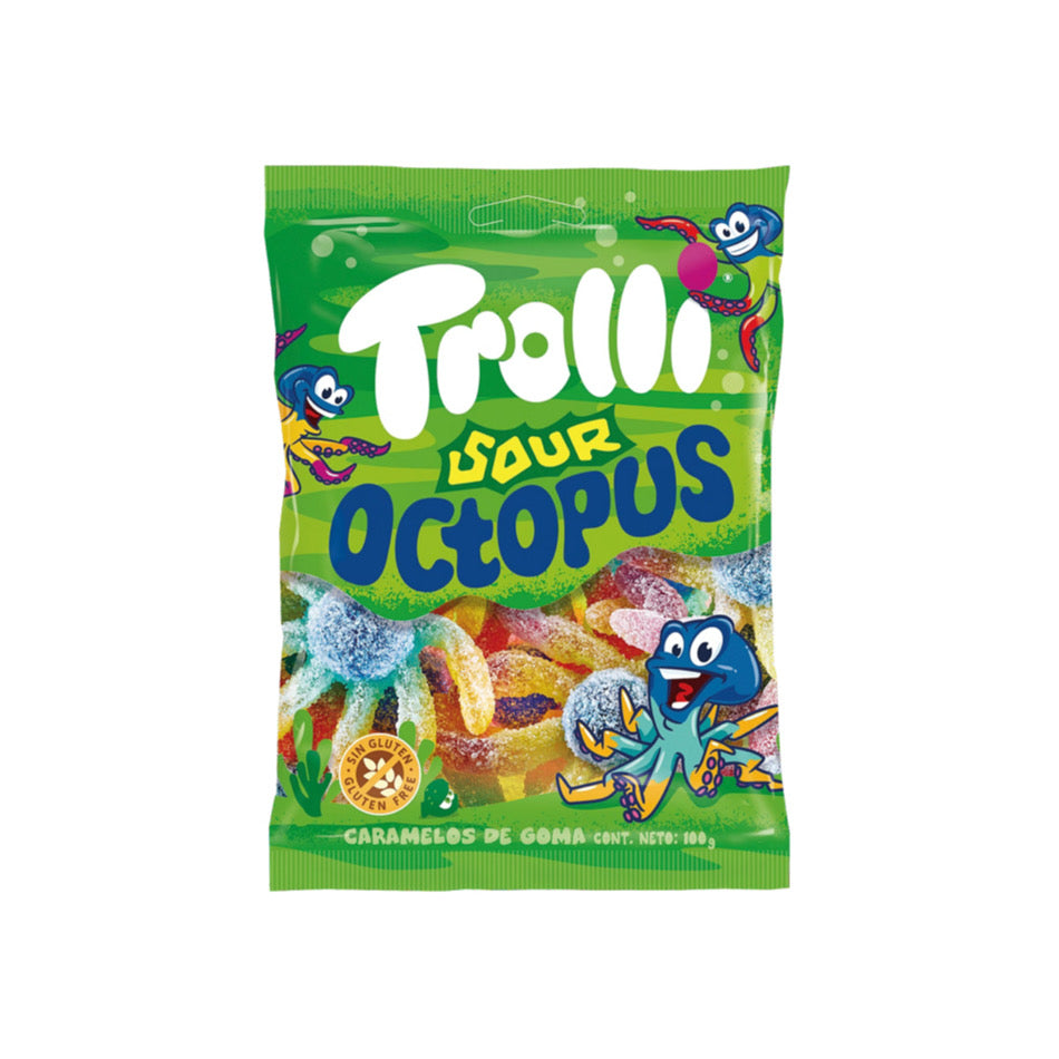 Trolli Sour Octopus Peg Bag (100g) - Germany