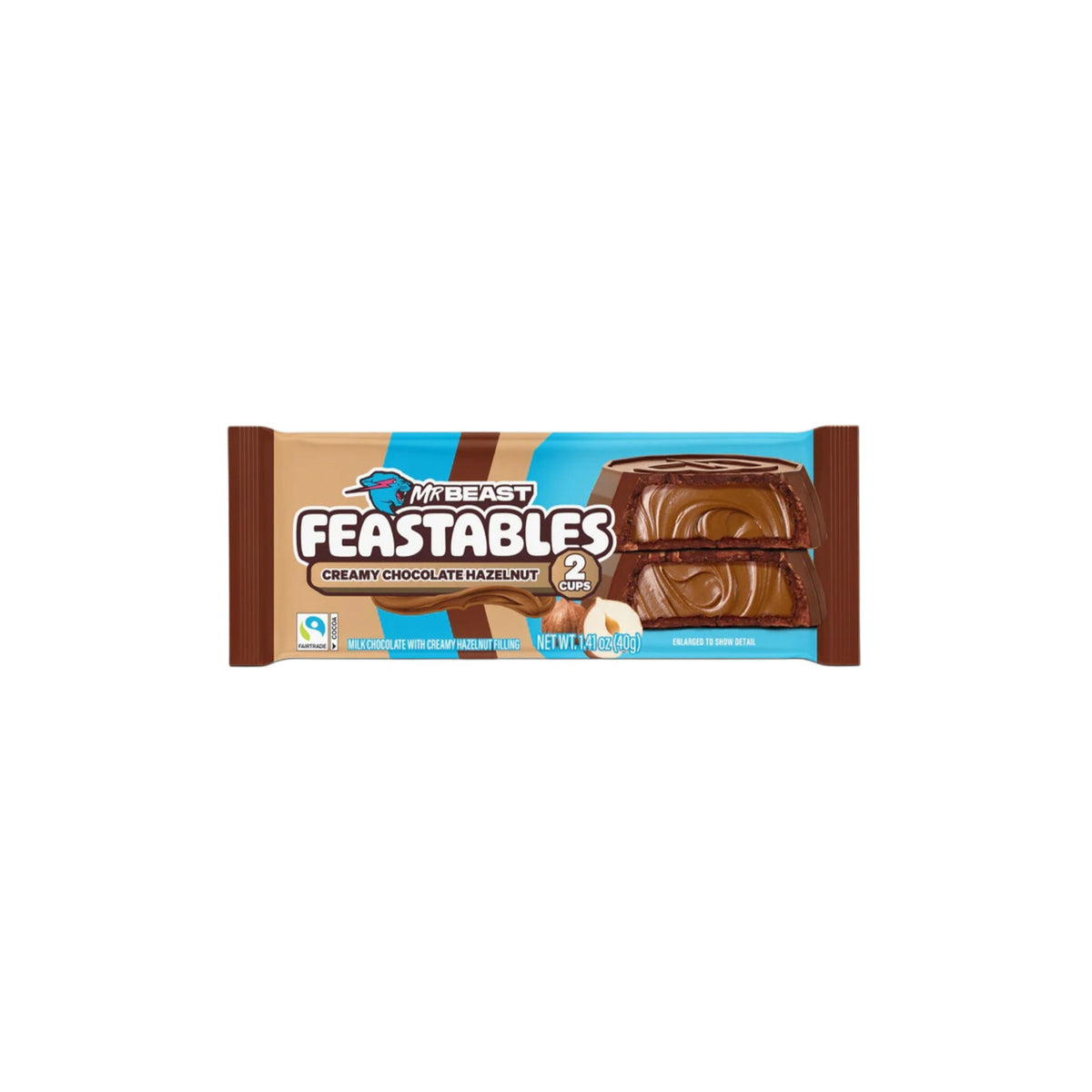 Mr Beast Feastables Creamy Chocolate Hazelnut (40g) - America