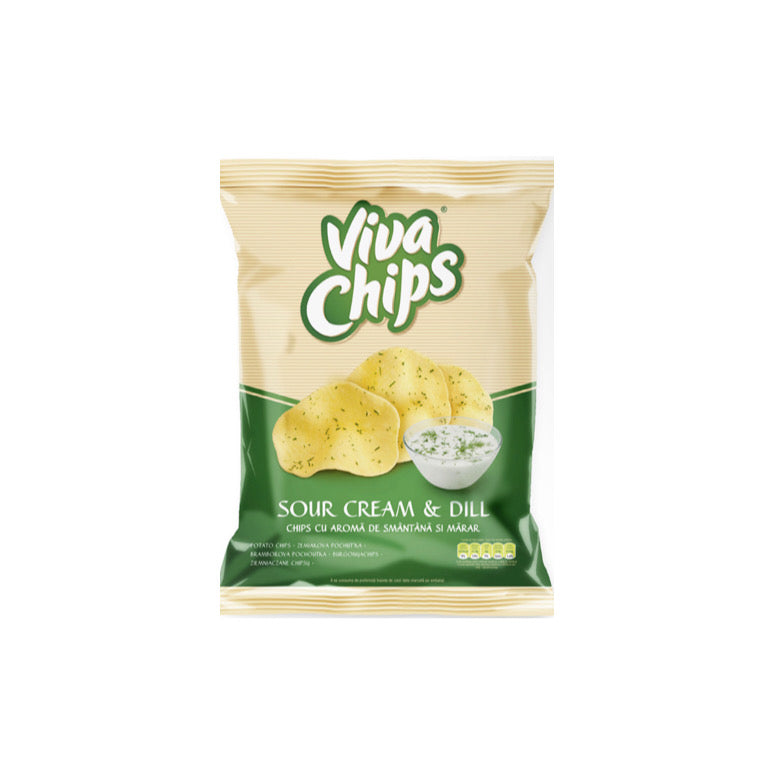 Viva Chips Sour Cream & Dill (100g) - Romania