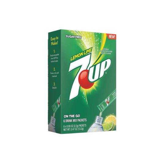 7up On The Go Lemon Lime Drink Mix 6-Pack (13g) - America