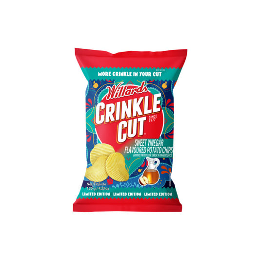 Williards Limited Edition Crinkle Cut Sweet Vinegar Potato Chips (120g) - South Africa