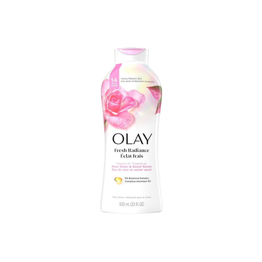 Olay Fresh Radiance Rose Water & Sweet Nectar Body Wash (650ml) - America