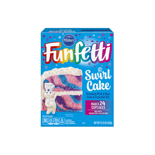 Pillsbury Funfetti Swirl Cake Mix (432g) - America