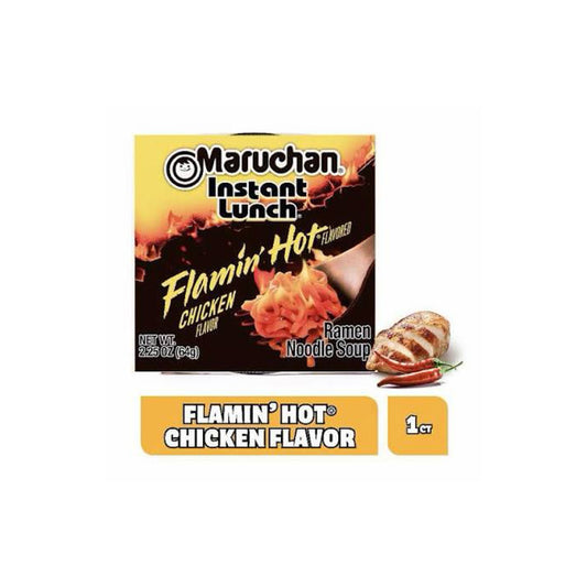 Maruchan Instant Lunch Flaming Hot Chicken Ramen Noodle Soup (64g) - America