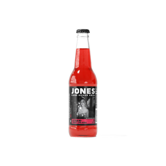 Jones Soda Strawberry Lime Soda Glass Bottle (355ml) - America