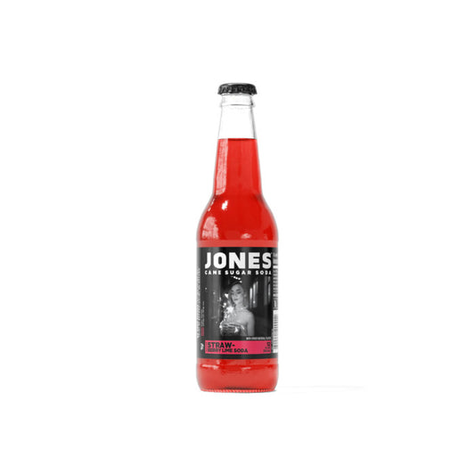 Jones Soda Strawberry Lime Soda Glass Bottle (355ml) - America