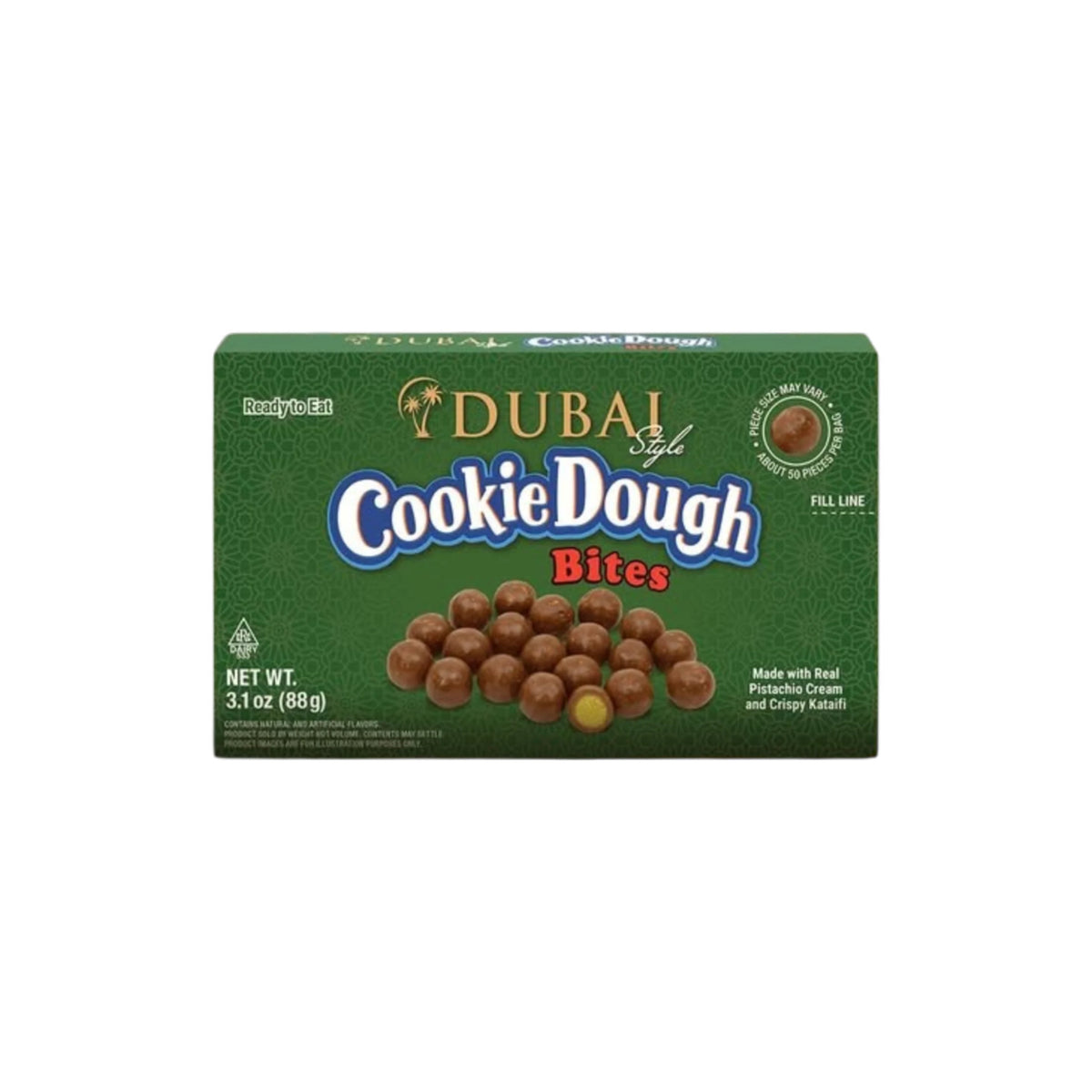 Cookie Dough Bites Dubai Style Pistachio Theatre Box (88g) - America
