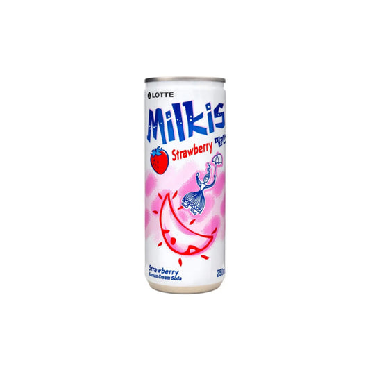 Lotte Milkis Strawberry Cream Soda (250ml) - Korea
