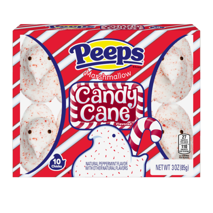 Peeps Candy Cane Marshmallow Chicks 10PK (85g) - America