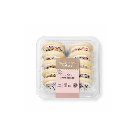 Favorite Day Bakery White Frosted Sugar Cookies (383g) - America