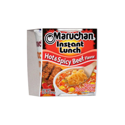 Maruchan Instant Lunch Hot & Spicy Beef Noodles (64g) - America