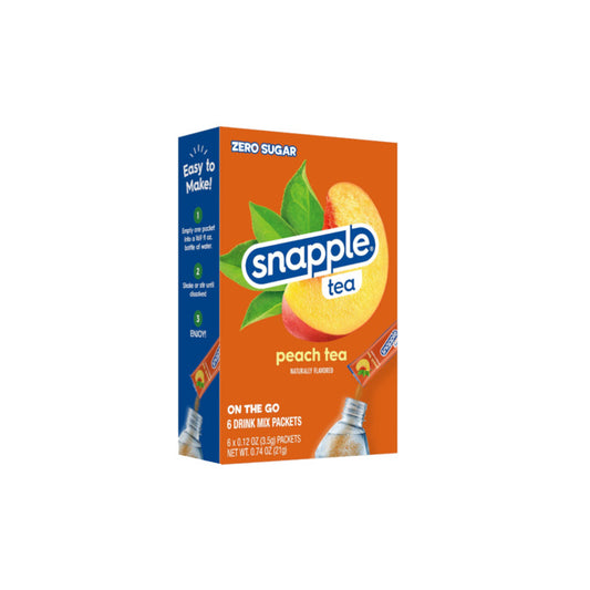 Snapple Singles To Go Drink Mix Peach Tea 6-Pack (19g) - America