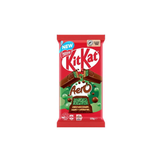 Nestle Kit Kat Aero Mint Large Chocolate Bar (155g) - Australia