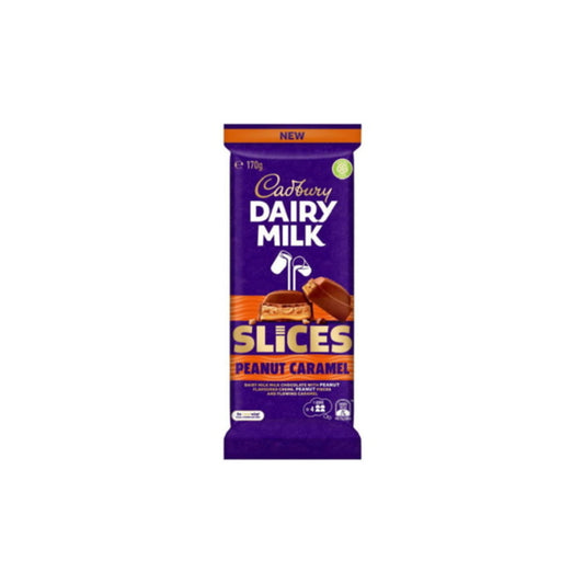 Cadbury Dairy Milk Slices Peanut Caramel Large Chocolate Bar (170g) - Australia