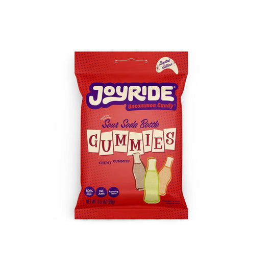 Joyride by Ryan Trahan Limited Edition Sour Soda Bottle Gummies Peg Bag (99g) - America