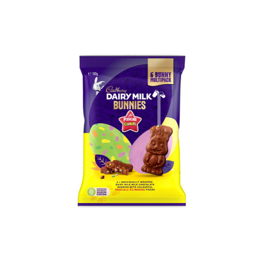 Cadbury Dairy Milk Pascall Clinkers Chocolate Easter Bunnies Sharepack (180g) - Australia (MAX 2 PER CUSTOMER)