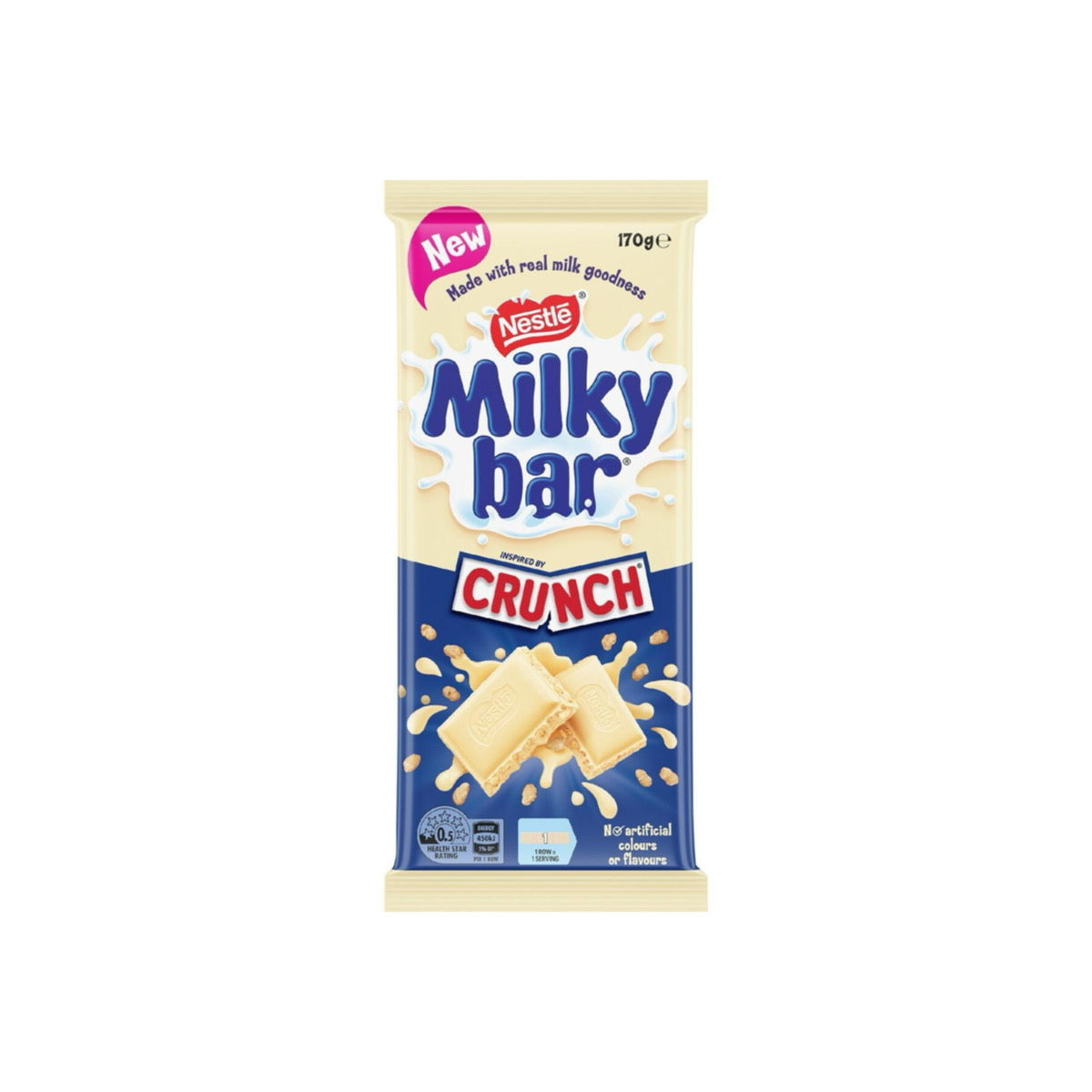 Nestle Milkybar Crunch White Large Chocolate Bar (170g) - Australia