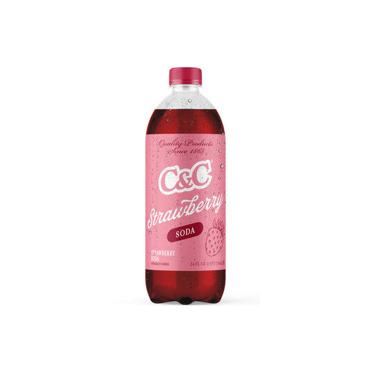 C&C Strawberry Soda Bottle (710ml) - America