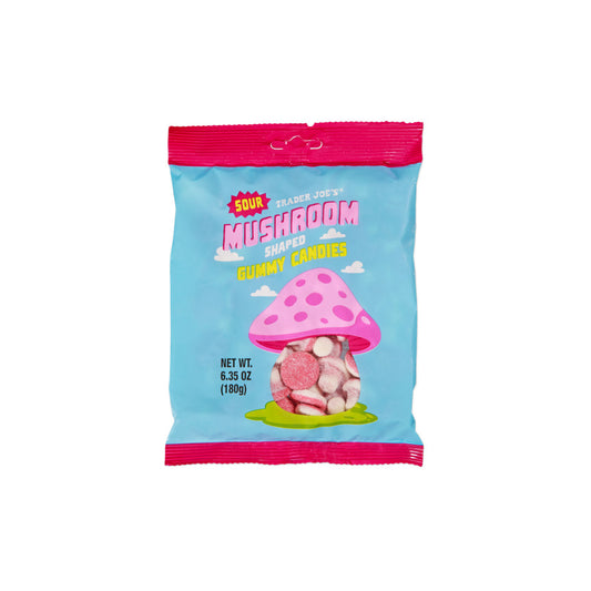 Trader Joes Sour Mushroom Shaped Gummy Candies (180g) - America
