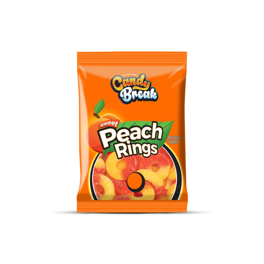 Candy Break Peach Rings Peg Bag (113g) - America