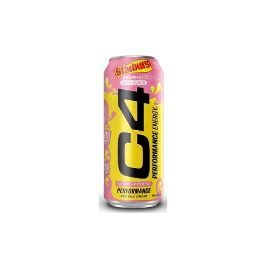 C4 Starburst Strawberry Zero Sugar Energy Drink (473ml) - America