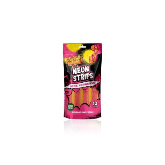 Sour Candy Paradise Sour Neon Strips Pink Lemonade (130g) - Turkey