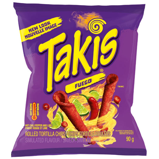 Takis Fuego Rolled Tortilla Chips (90g) - Canada