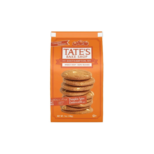 Tate's Bake Shop Pumpkin Spice Cookies with White Chocolate Chips, Limited Edition (184g) - America