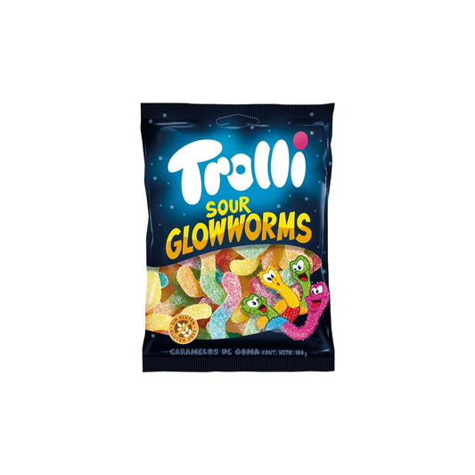 Trolli Sour Glow Worms (100g) - Germany