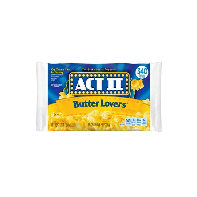 Act II Popcorn Butter Lovers (78g) - America