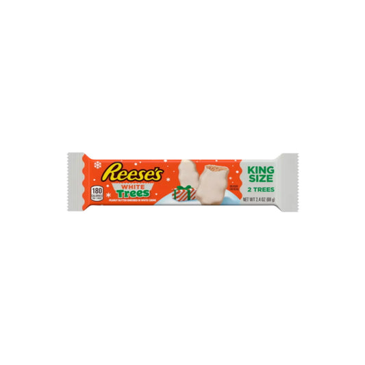 Reese's Christmas White Peanut Butter Trees King Size 2-Pack (68g) - America
