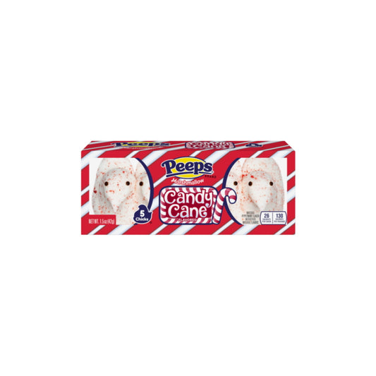 Peeps Christmas Candy Cane Marshmallow Chicks 5-Pack (42g) - America