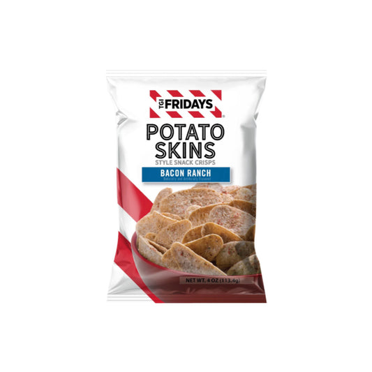 TGI Fridays Potato Skins Bacon Ranch Style Snack Crisps (113g) - America