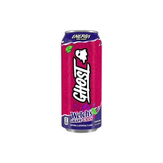 Ghost NEW Zero Sugar Welch’s Grape-Cran Grape & Cranberry Energy Drink (473ml) - America