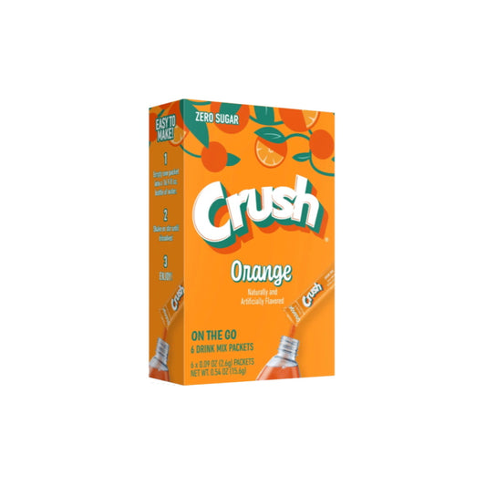 Crush On The Go Orange Drink Mix 6-Pack (15.6g) - America