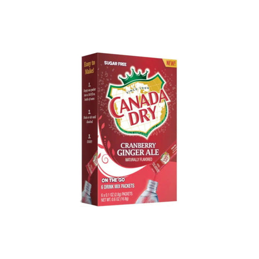 Canada Dry On The Go Cranberry Ginger Ale Drink Mix 6-Pack (16.8g) - America