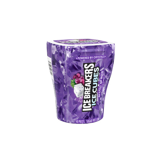 Ice Breakers Arctic Grape Ice Cubes Sugar Free Gum 40-Pieces (92g) - America