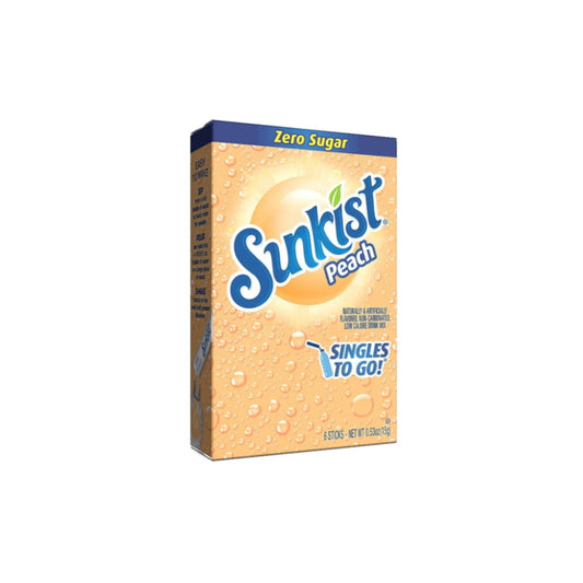 Sunkist Peach Zero Sugar Singles to Go (15g) - America