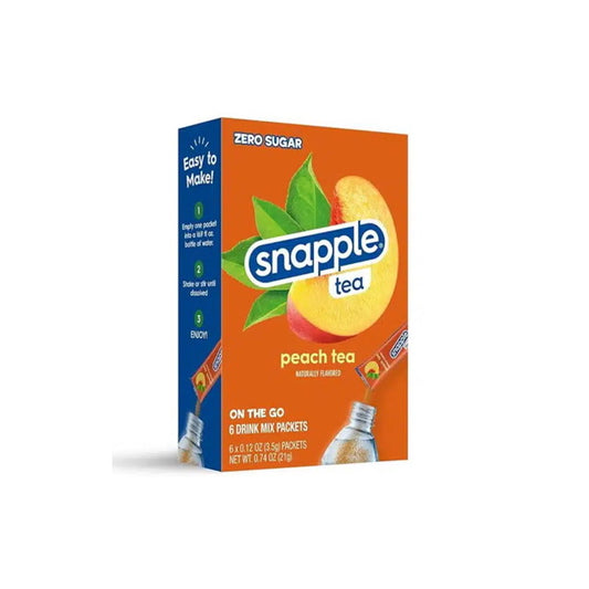 Snapple Fruit On The Go Peach Tea Drink Mix 6-Pack (21g) - America
