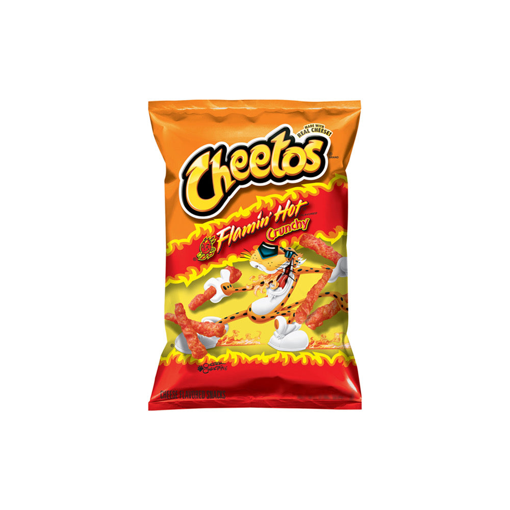 Cheetos Flamin’ Hot Crunchy Cheese Flavoured Snacks Large Bag (226g) - America