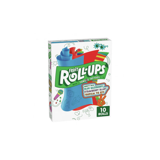 Betty Crocker Fruit Roll-Ups Variety Pack with Tongue Tattoos 10-Pack (141g) - America