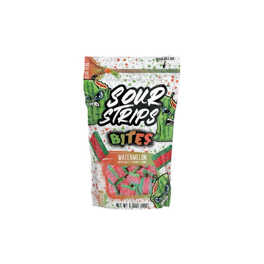 Sour Strips Bites Watermelon Resealable Bag (180g) - America