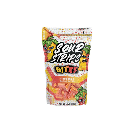 Sour Strips Bites Strawbango Resealable Bag (180g) - America