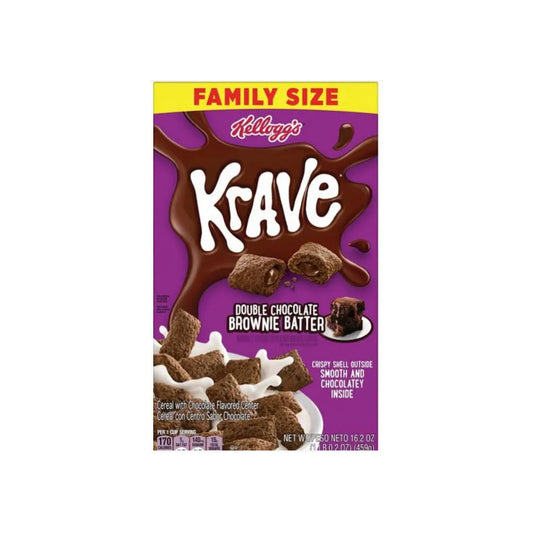 Kellogg’s Krave Family Size Double Chocolate Brownie Batter Cereal (459g) - America
