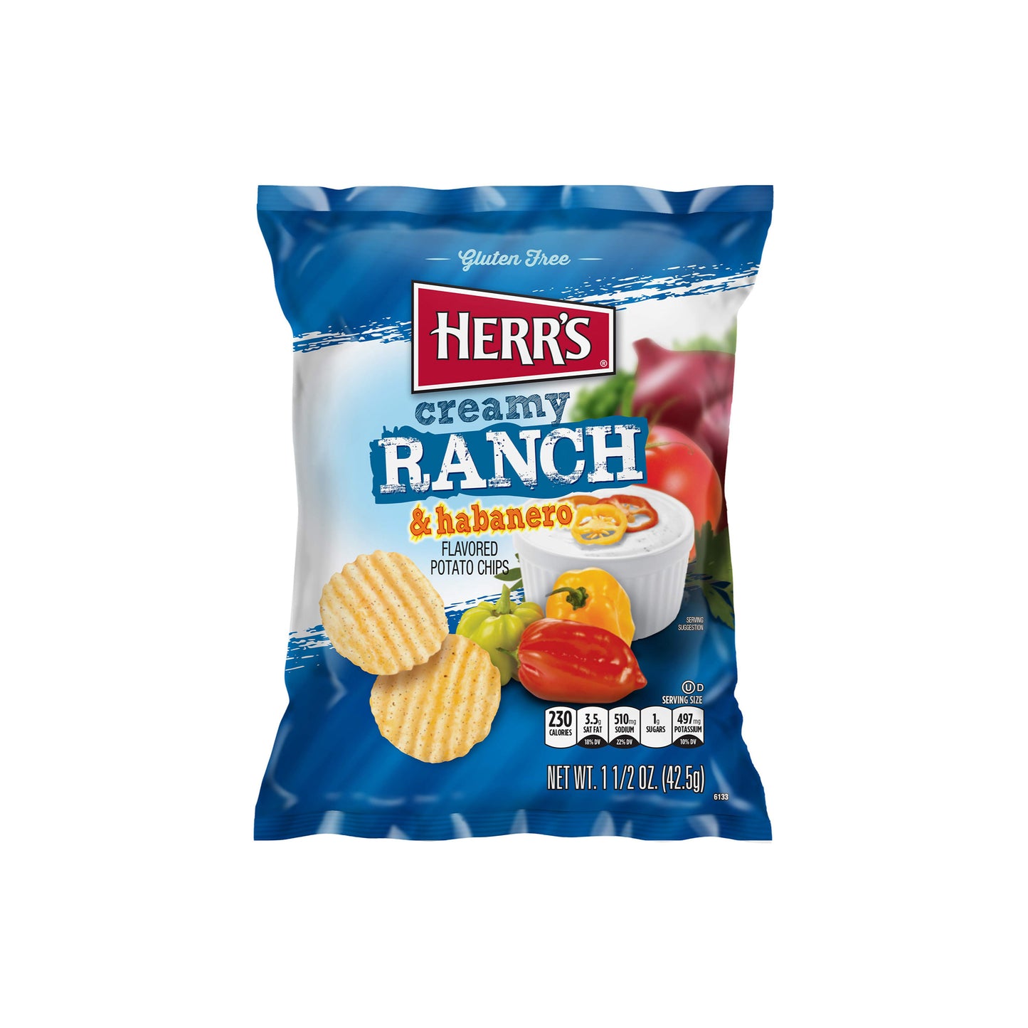 Herr's Creamy Ranch & Habanero Potato Chips (42.5g) - America
