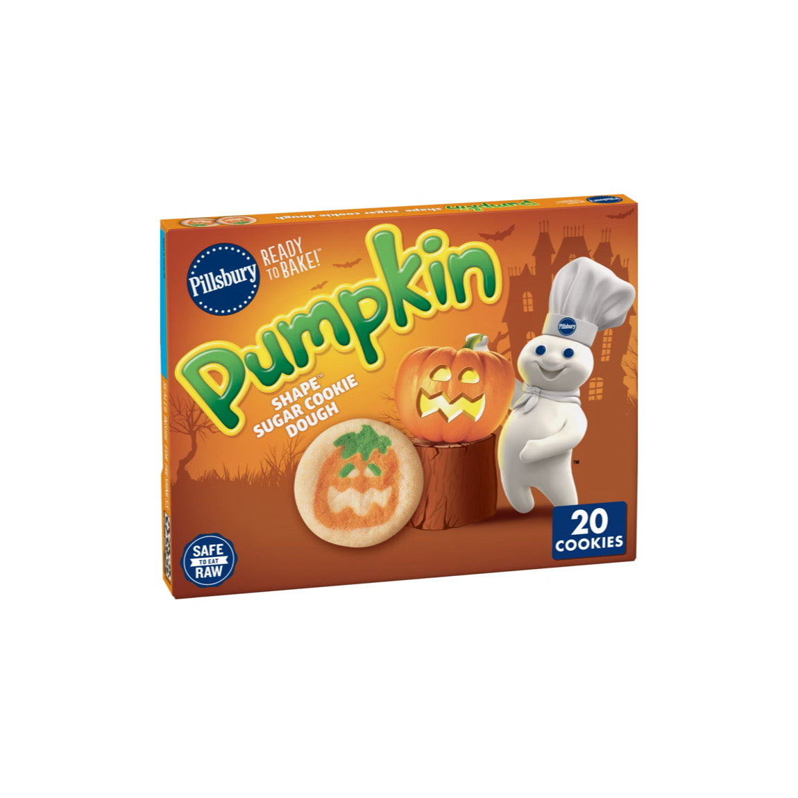 Pillsbury Ready To Bake Pumpkin Shape Sugar Cookie Dough (257g) - America (PLEASE READ DESCRIPTION)