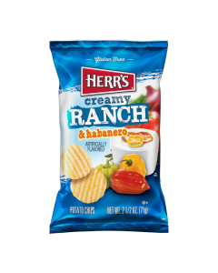 Herr's Creamy Ranch & Habanero Potato Chips (71g) - America