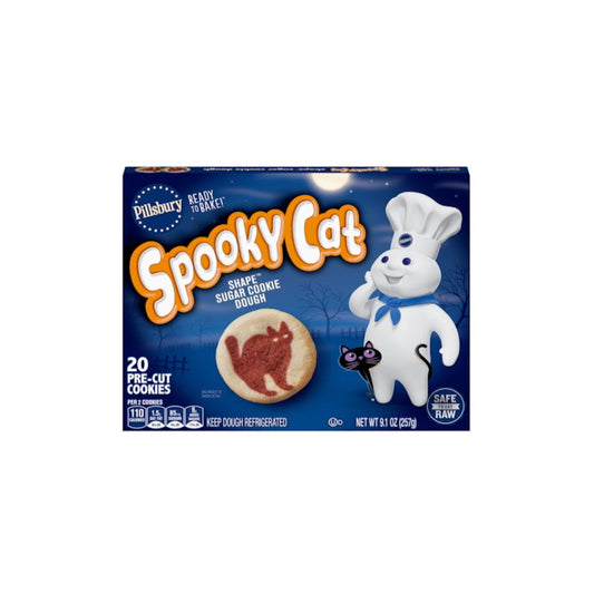 Pillsbury Ready To Bake Spooky Cat Shape Sugar Cookie Dough (257g) - America (PLEASE READ DESCRIPTION)