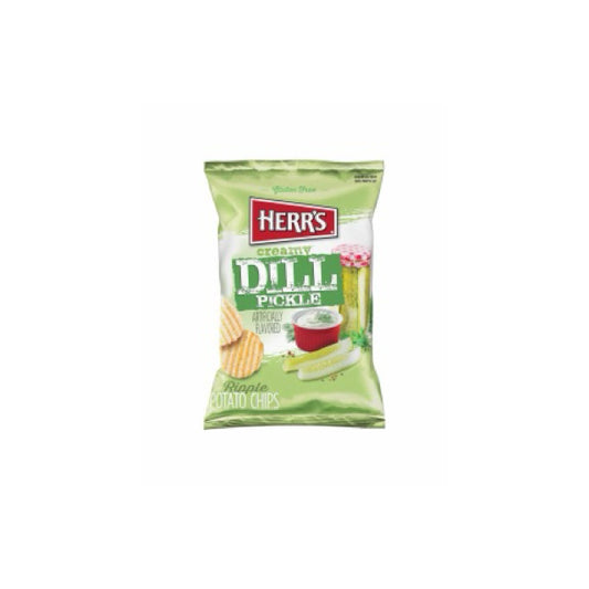 Herr's Creamy Dill Pickle Ripple Potato Chips (71g) - America